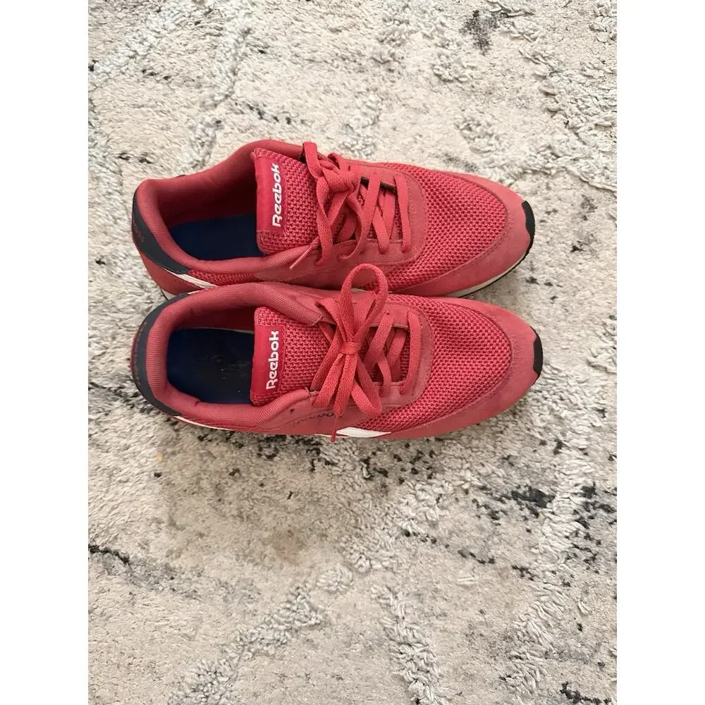 Reebok Classic Nylon Running Shoes‎ Red White Men's Size 9.5